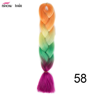 

Silky Strands 24 100g Ombre Synthetic Braiding Hair Extensions For Crochet Braids Kanekalon Jumbo Braids Two Tone Ombre Color 1p