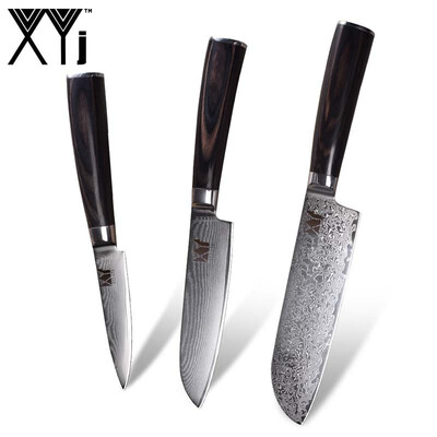 

XYj VG10 Damascus Kitchen Knife 7" 5" 35" Japanese VG10 Damascus Steel Cooking Kitchen Knives