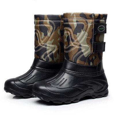 

New Autumn Winter Warm men shoes fashion snow boots military fishing skiing waterproof casual mid-calf shoes