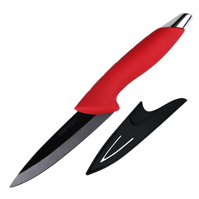 

USC MYCERA plating handle 4 inch black ceramic knife cut fruit knife peeled melon knife food knife red N4R-B