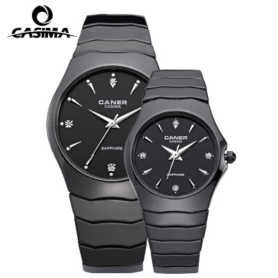 

CASIMA fasion black ceramic quartz waterproof couple watch casual wirst watch for men and women watches