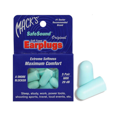 

MACKS soundproof earplugs US imports anti-noise sleep comfortable section lake blue 5 pairs