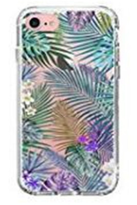 

Tropical Palm Tree Leaves Clear Design Printed with TPU Bumper Case Cover for iPhone 7 Plus (2016) / iPhone 8 Plus (2017