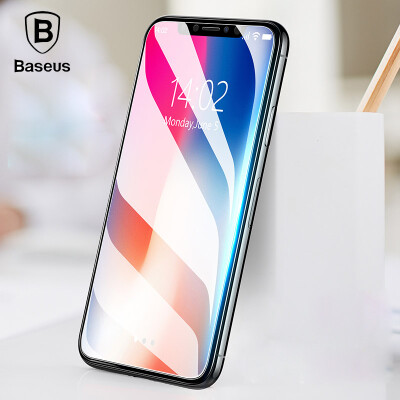 

Baseus Apple iPhoneX mobile phone film non-full-screen side-edge tempered glass film iphoneX / Apple 10 mobile phone film HD secondary sharpening 0.15mm transparent