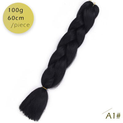 

AISI HAIR Ombre Kanekalon Braiding Hair Extensions 24inch 100g Synthetic Jumbo Braids Hair Fiber Pink Purple Blue Green 1pce