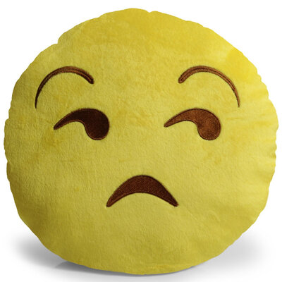

Emoji Movie Unamused Pillow Плюшевая круглая подушка Фаршированная игрушечная кукла для детских кроватей
