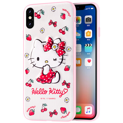 

Hello Kitty Apple, телефон оболочка Apple, iPhoneX 10 защитной крышка мультфильм милых наборов мобильных телефонов все включено трехмерное сопротивление падения небольшие свежая