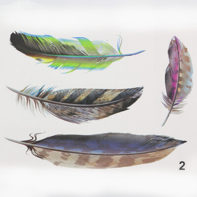 

LMA Loma Personality 3D Sticker Color Feather Car Sticker