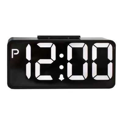 

Large LED Digital Alarm Clock Snooze Electronic Desktop Clock Double Modern Double USB Digital Table Clock