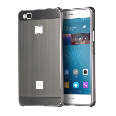 

Luxury Case for Huawei P9 Lite Aluminum Bumper+Acrylic Panel Back Glossy Business Cover for Huawei G9 Lite