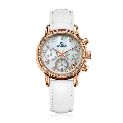 

Fashion Luxury brand watches women Elegent leisure gold crystal womens quartz wrist watch red leather waterproof CASIMA 2603