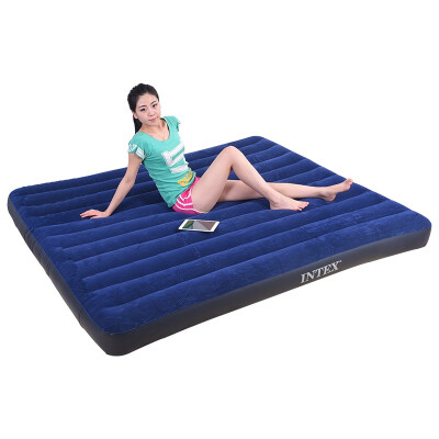 

INTEX inflatable bed 68759 striped flocking double air cushion bed camping moisture mat office lunch break family bed