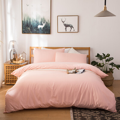 

Yingxin textile three-piece cotton simple dormitory sheets quilt covers three-piece suit 12 meters bed dyeing refers to the fleeting