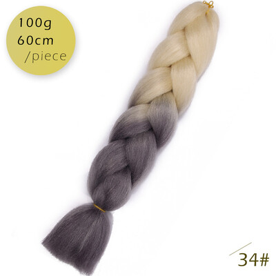 

AISI HAIR 100g / pcs 24inch   Kanekalon гигантский   косы Волосыломбер Две тонныЦветные синтетические волосы для кукол Вязание крю
