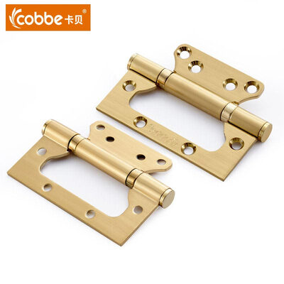 

Kabe Cobbe stainless steel hinge indoor door thickening flat hinge gold two piece