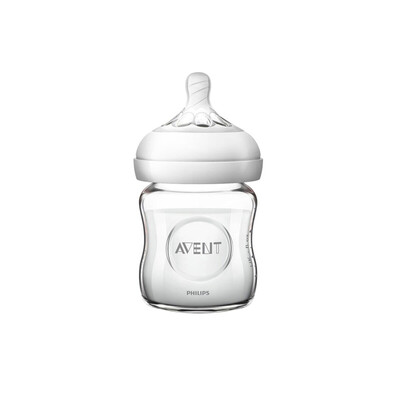 

AVENT AVENT Wide Caliber Natural Glass Bottle 4oz120ml Pacifier 0 SCF67113