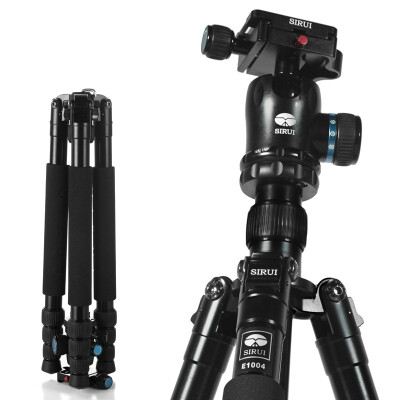 

Si Rui (SIRUI) tripod E1004 + K10X PTZ Canon Nikon SLR camera tripod aluminum alloy folding SLR camera tripod portable travel