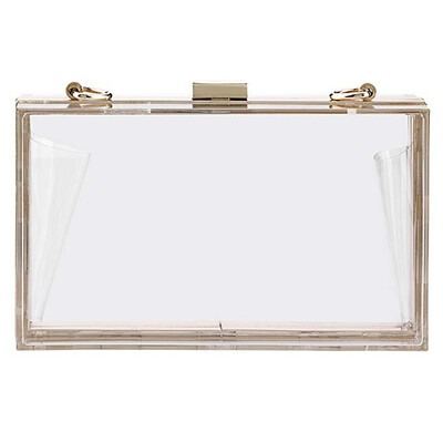 

New womens lovely transparent clear perspective BOX handbag acrylic dinner bag cross handbag bag