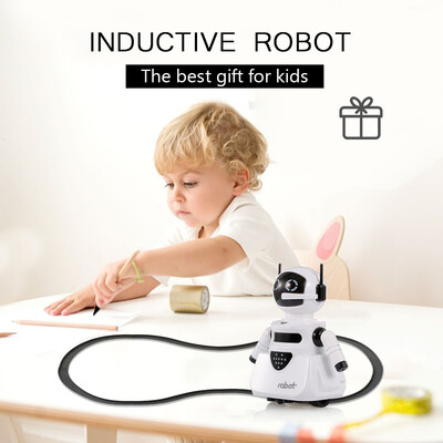 

Inductive Mini Robot for Kids Smart Toy Pen Draw Lines Optional Sensor Rail Car Truck Gift for Kids