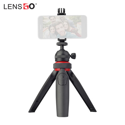 

LENSGO L322 Portable Multi-functional Tabletop Tripod with Phone Holder BT Remote Control for DSLRILDC Camera for iPhone Samsung