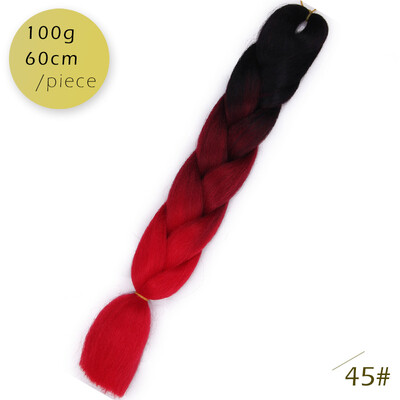 

AISI HAIR Ombre Kanekalon Braiding Hair Extensions 24inch 100g Synthetic Jumbo Braids Hair Fiber Pink Purple Blue Green 1pce