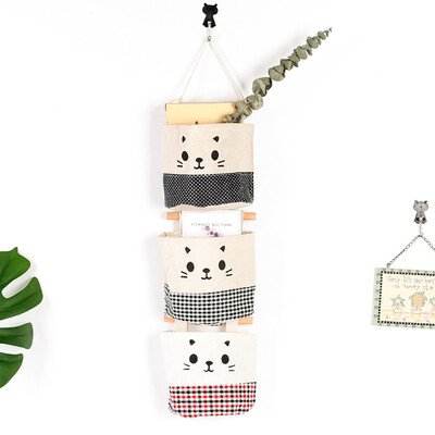 

3 Grids Wall Hanging Storage Bag Organizer Toys Container Decor Pocket Pouch