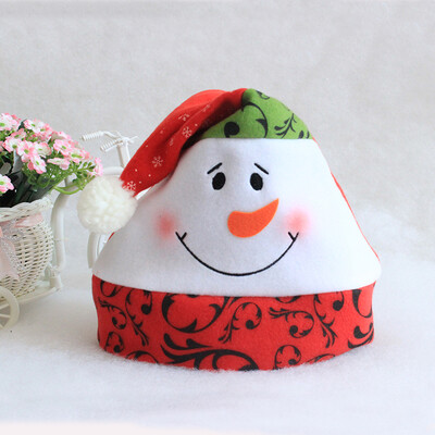 

Christmas ornament christmas gift santa hat christmas hat adult child christmas hat double snowflake hat