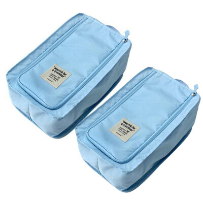 

[Jingdong supermarket] green reed creative waterproof shoes bag bag storage bag 2 loaded travel dark blue