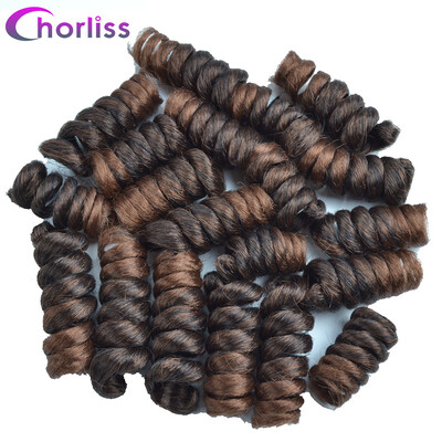

6''Easy Crochet Braids Curly Synthetic Crochet Twisted Braiding Hair Kenzie Curl Hair 20 Roots/ Pack 75 g Ombre #27 Color 1 Pack