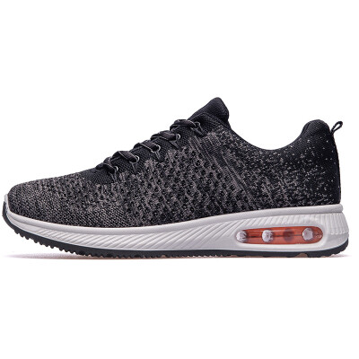 

Double Star running shoes male flying weaving shoes spring&summer new mesh breathable damping shoes sports shoes M9055 black 43