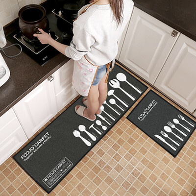 

Fu FOOJO mats printed kitchen pad absorbent non-slip door mat set 40 60 40 120cm kitchen utensils