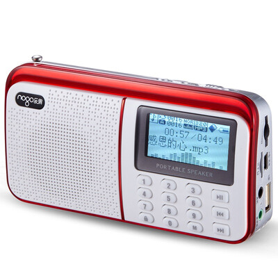 

Dimethoate NOGO R909 mini small sound digital song song card speaker radio large screen red&white