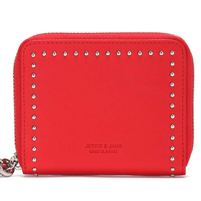 

JESSIE&JANE&Jane Womens Bag Wallet 5155 Leather Simple Fashion Lady Mini Clutch Black