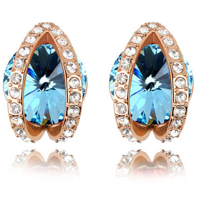 

Austrian Crystal Stud Earrings For Women High Quality Fashion Jewelry Friendship Party Gift 5736