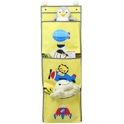 

hugmii children set up hanging wall wall after the door storage multi-purpose shelves cute cartoon storage bag yellow aircraft