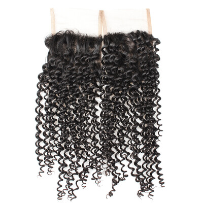 

Unprocessed 7A Virgin Hair Lace Closure 4"x4" Brazilian Lace Closure Curly Hair 8"-20" Human Hair Closure Brazilian Virgin Hair