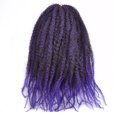

18 '' Afro Kinky Twist Braids Hair Crochet Braids Hair Curl Crochet Synthetic Braiding Hair 100g/Piece Brown Black Purple Color