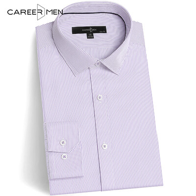 

CareerMen Mens Fashion Plaid Slim Fit Spread Collar Simplicity Non Iron Long Sleeve Dress Shirt