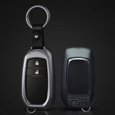 

Huashi Toyota Key Case Prado Key Bag Toyota Lei Ling Highlander Camry Double Engine Corolla Reiz Crown Overbearing Key Bag Buckle Case A - Platinum Grey