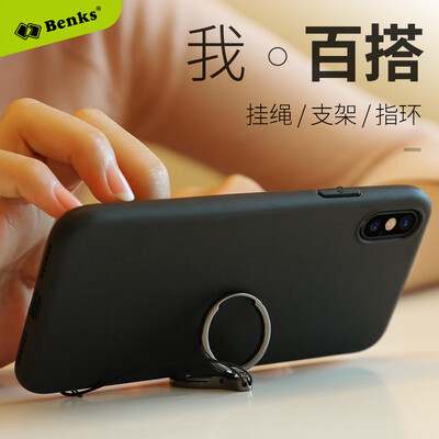 

Bangks Benks mobile phone ring bracket mobile phone lanyard Apple mobile phone lanyard Samsung Huawei millet OPPO mobile phone lanyard black