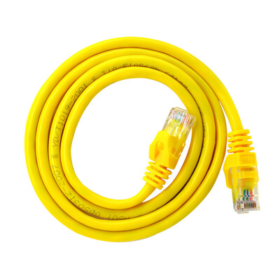 

Amp Simon A50T Super five network jumper CAT5e finished network cable 100M network cable computer network jumper oxygen free copper cable yellow 1 meter