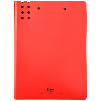 

Fizz thickened A4 long folder folder with board clip color folder office supplies red A2388