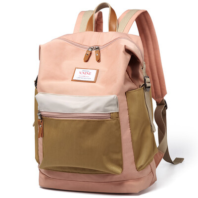 

Ninth city VNINE backpack men&women waterproof Harajuku wind backpack 156 inches large capacity computer bag hit the school color light bag with coffee VD7BV32881J