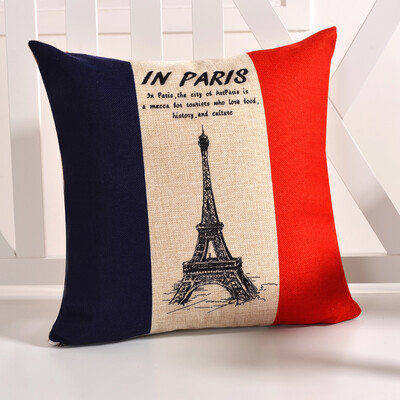 

Linen pillow cartoon office chair sofa backrest cushion cover linen car pillow set