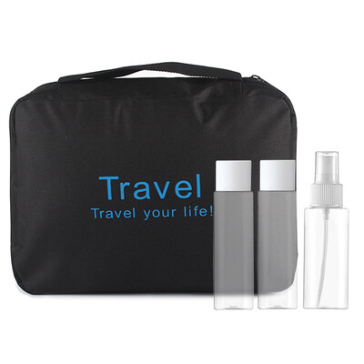 

MEIFUYU MF0581 travel cosmetic bag wash gargle bag separate bottling setblack