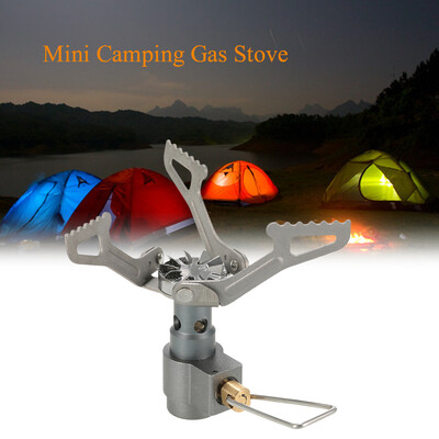 

Lixada 25g Lightweight Mini Pocket Titanium Alloy Outdoor Cooking Burner Folding Camping Gas Stove 2700W with 8-Plate Windshield