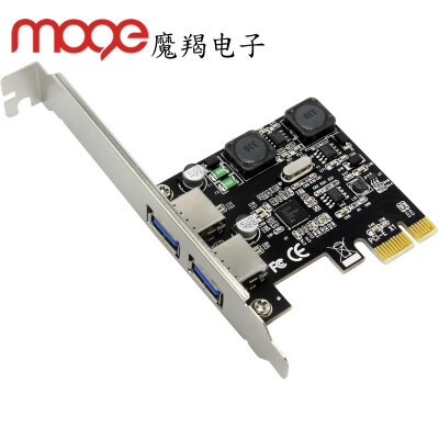 

Konjac MOGE MC2012 PCIE to 2 port USB30 expansion card desktop independent power supply USB30 adapter card