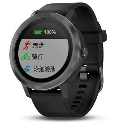 

Jia Ming GARMIN vivoactive 3 smart sports GPS optical heart rate watch PVD coating mobile payment real-time monitoring Bluetooth calls reminder then empty black