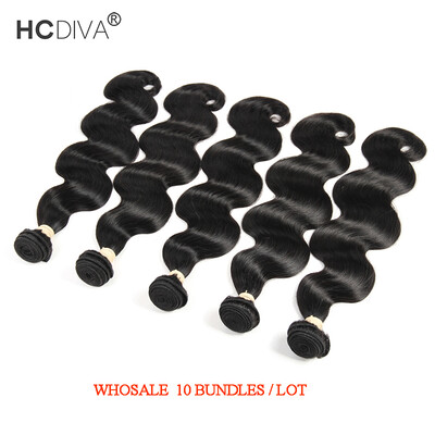 

Wholesale Price 10 Bundles Lot Body Wave Peruvian Virgin Human Hair Weaving No Shedding No Tangle Cheap Good Quality Hair