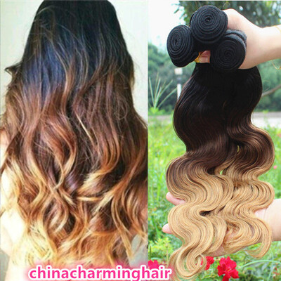 

Body Wave Bundles 3 Tone Ombre Human Hair Weave Extensions 3 Bundles Deals 1B427 Colored Hair